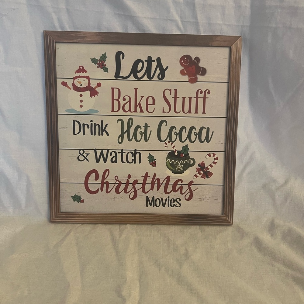 Holiday Wall Sign with Frame